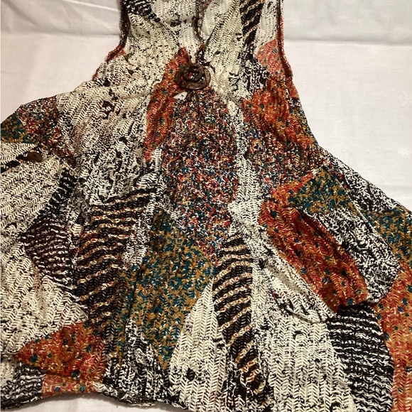 Paradise USA Summer Bohemian Patchwork Long Tunic Large Pockets XS - Picture 1 of 16